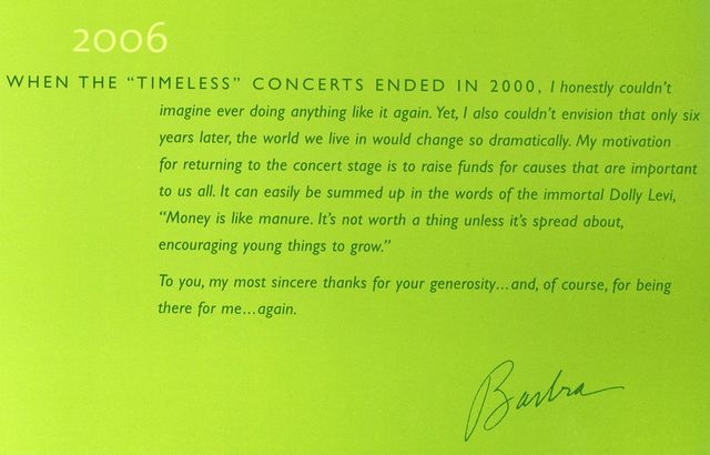 Barbra Archives | 2006 North American Concert Tour