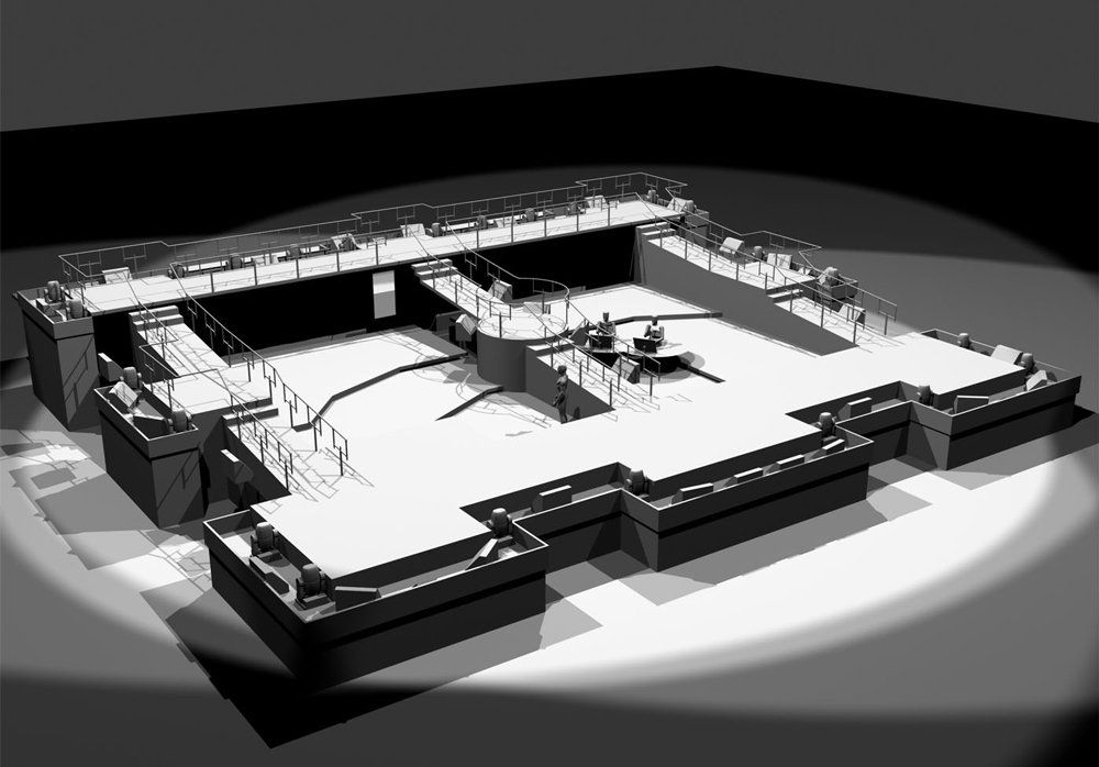 Computer model of Streisand's 2006 concert stage.