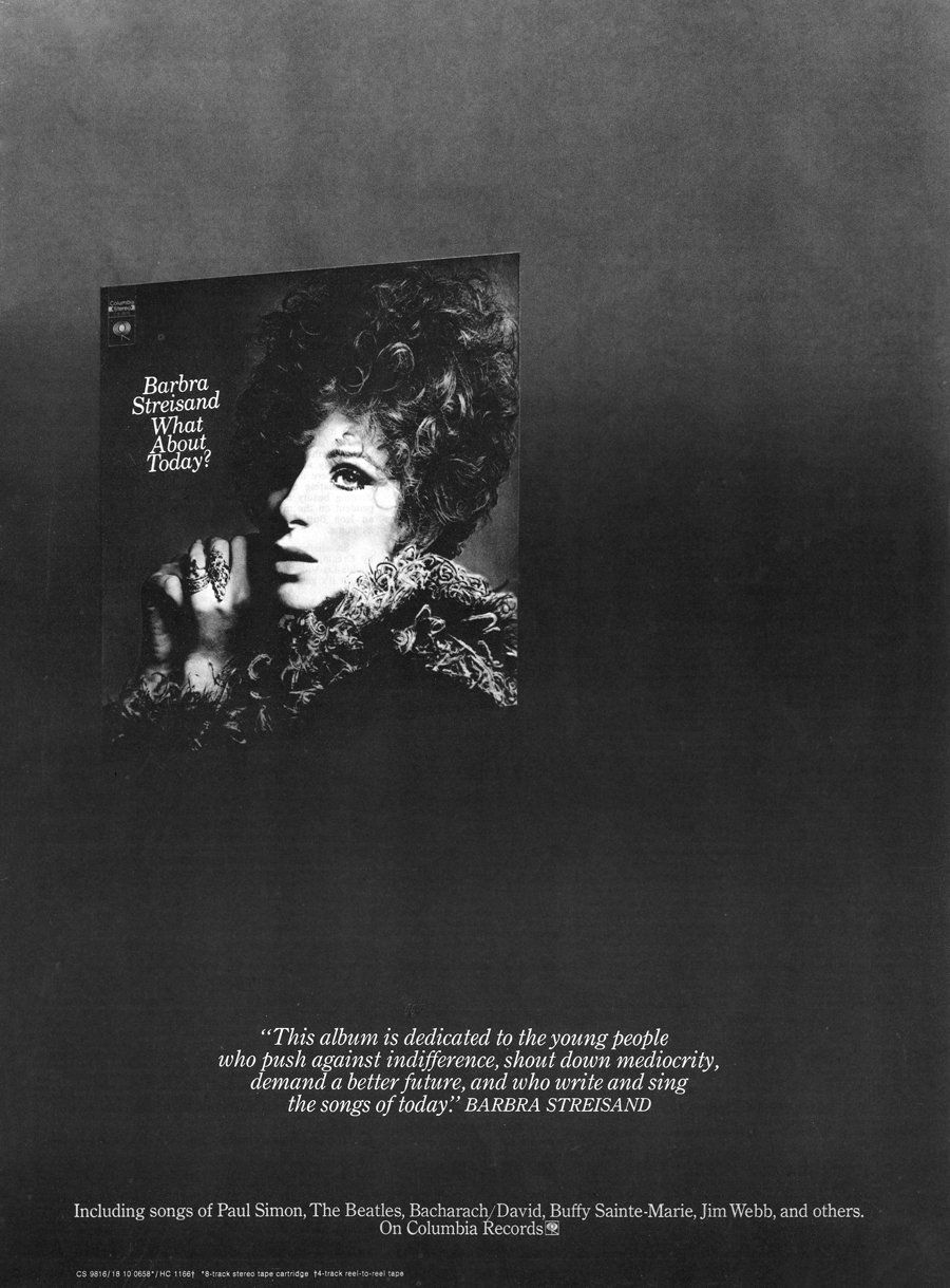 Columbia Records ad for What About Today?
