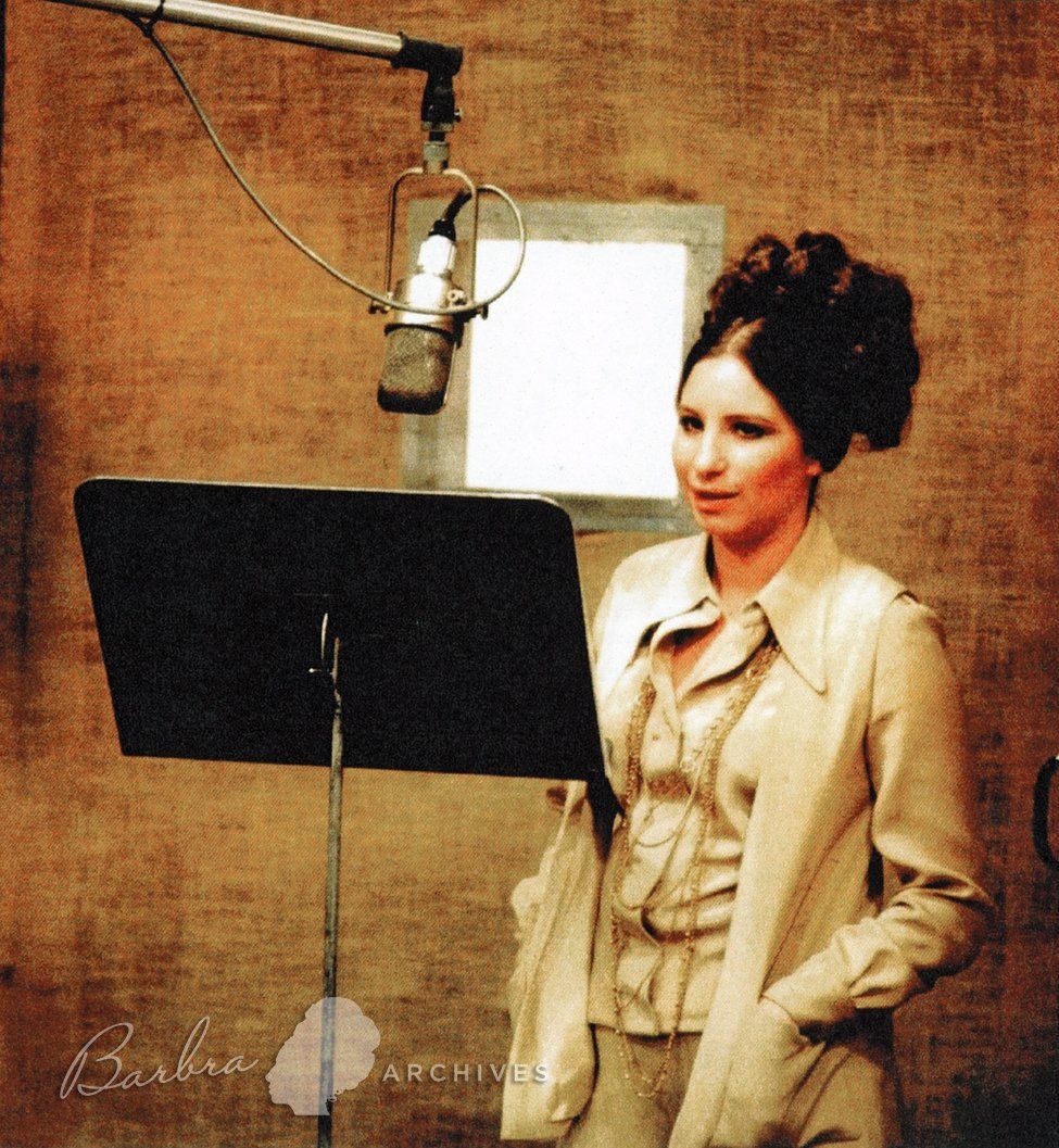Streisand in the recording booth Streisand in the recording booth