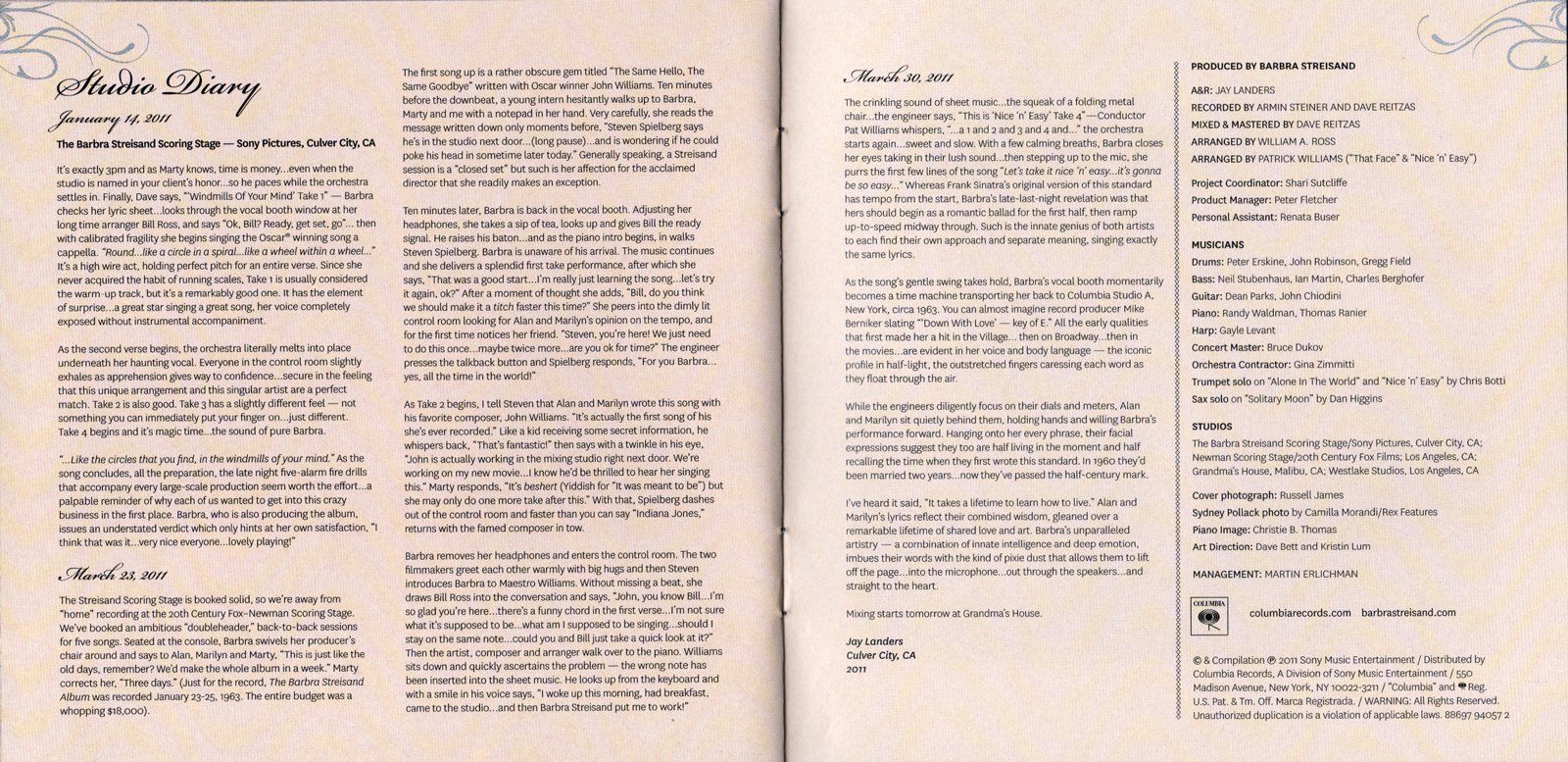 Jay Landers' liner notes, included in the CD insert.