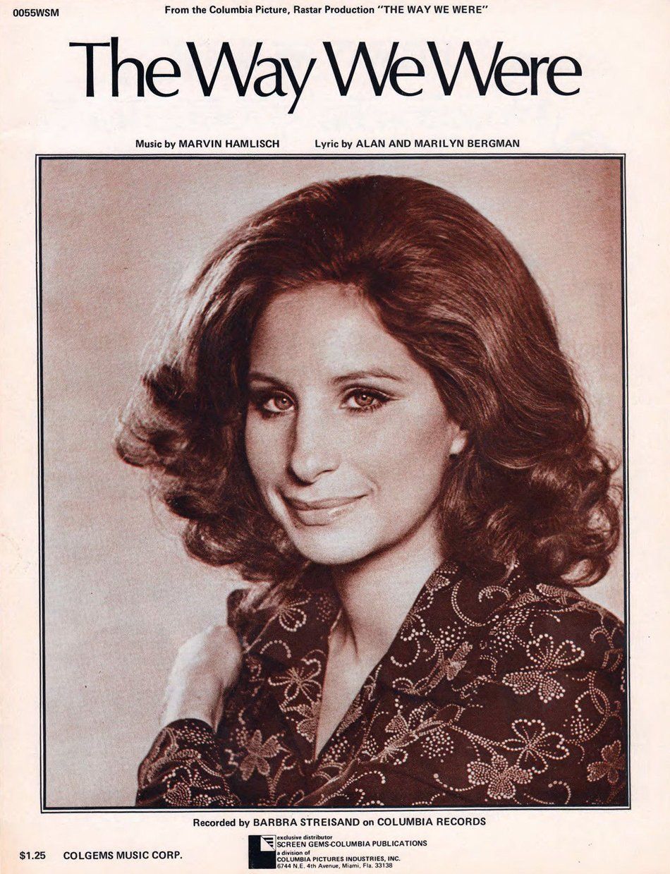 Sheet music for The Way We Were.