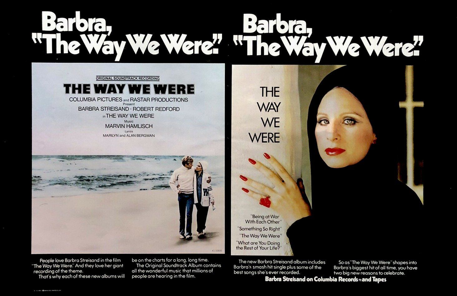 Columbia Records ad for the two albums of