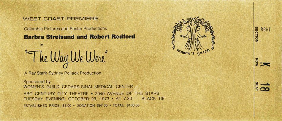 West Coast Cedars-Sinai premiere ticket