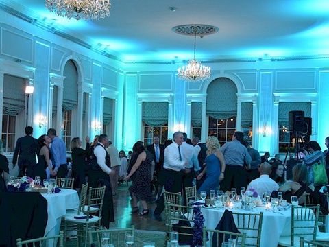 wedding uplighting at Hawthorne Hotel, Salem, MA, haverhill, andover, methuen