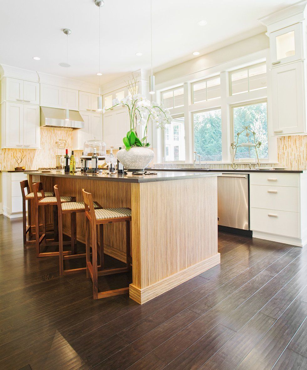 Modern Kitchen With Wood Flooring — Bergen County, NJ — Alpine Hardwood Flooring Modern Kitchen With Wood Flooring — Bergen County, NJ — Alpine Hardwood Flooring