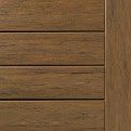 Wooden wall paneling with horizontal planks and a vertical trim strip on the right