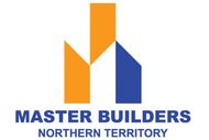 The logo for master builders northern territory is orange and blue