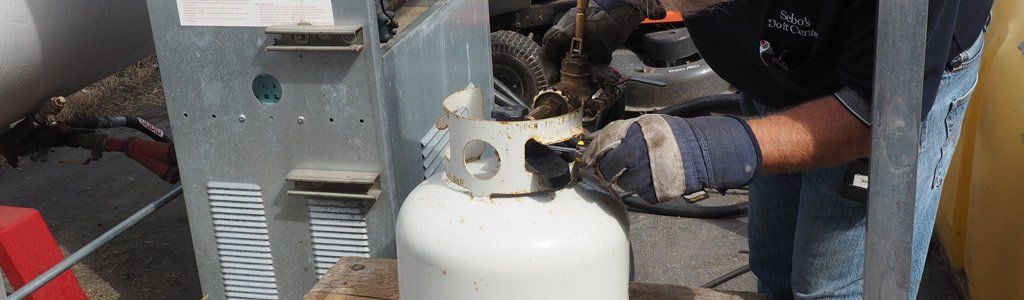 Refill propane bottles and propane sales