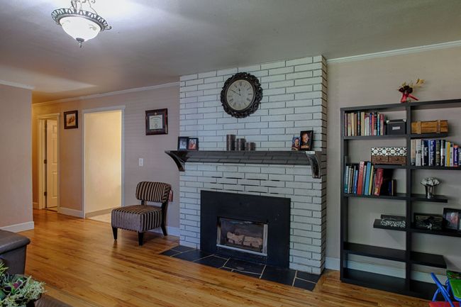 Living room with couch, chair and table