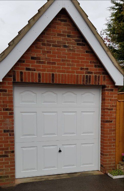 red garage door