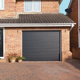 grey shutter door