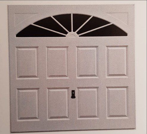 white garage door
