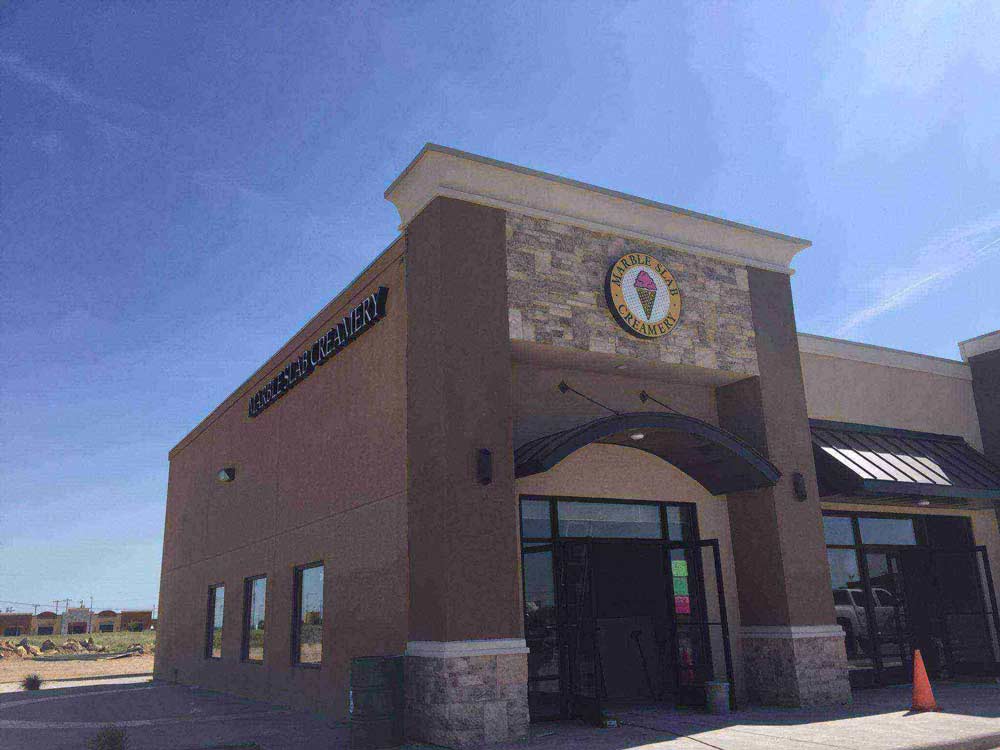 Acrylic Letters — Marble Slab Creamery Building in Laredo, TX