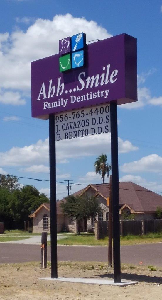 High Signs  — Ahh... Smile High Rise Sign on Side View in Laredo, TX