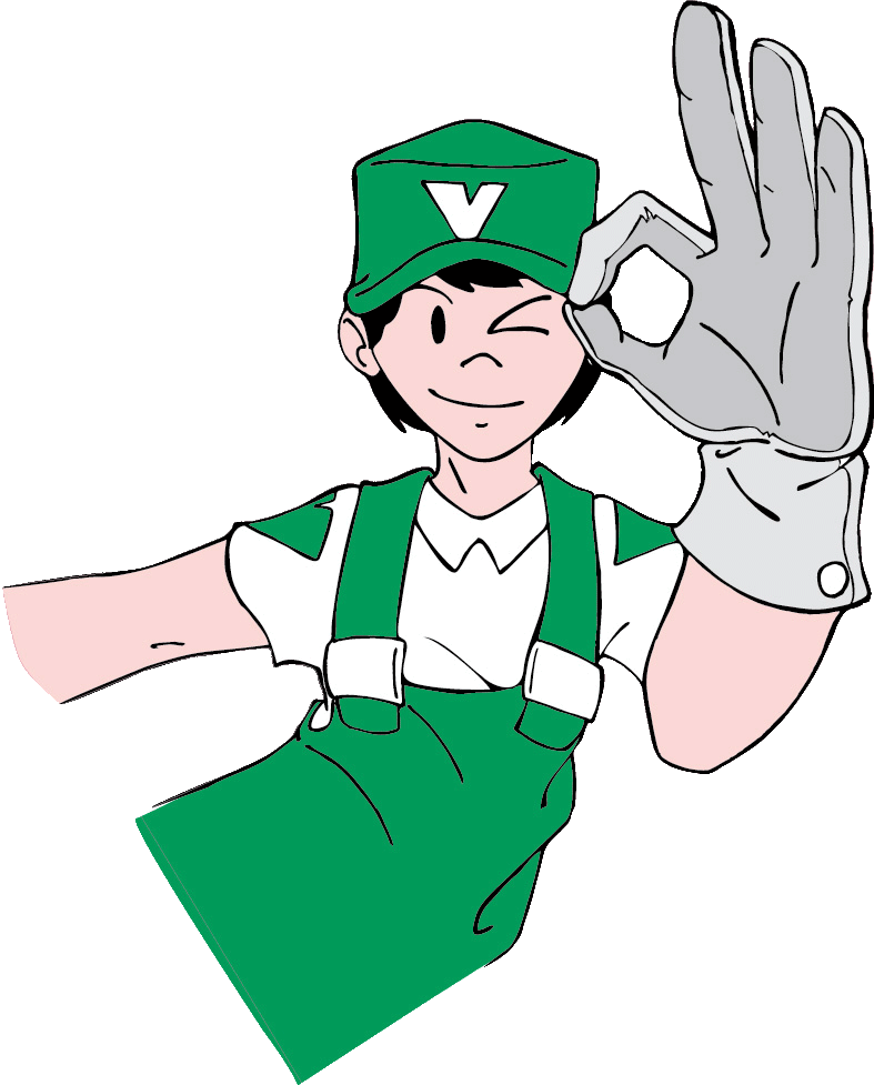 Un uomo che indossa un cappello verde con la lettera V sopra