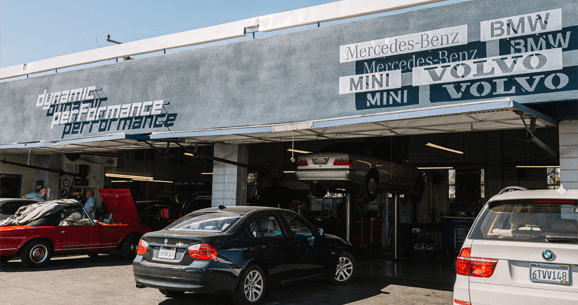 Car repair shop exterior,