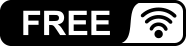 Free Wi-Fi icon. Text