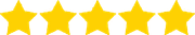 A row of yellow stars on a white background.