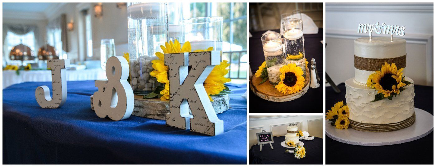 Decorated table with large silver “3” and “K” letters, white flowers, and a black-and-gold cake centerpiece