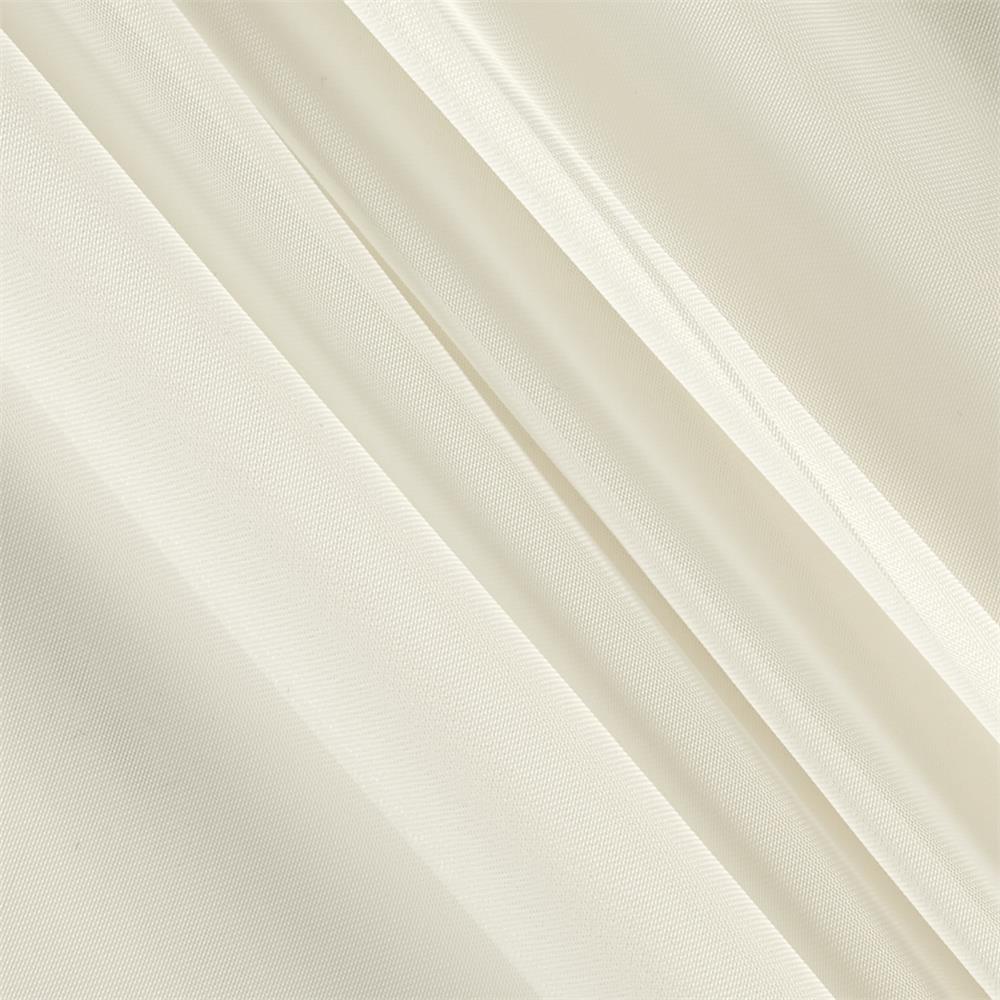 Close-up of cream-colored folded fabric with soft diagonal pleats and subtle texture
