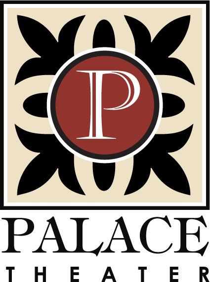 Palace Theatre logo with red P in a black floral emblem above the word PALACE