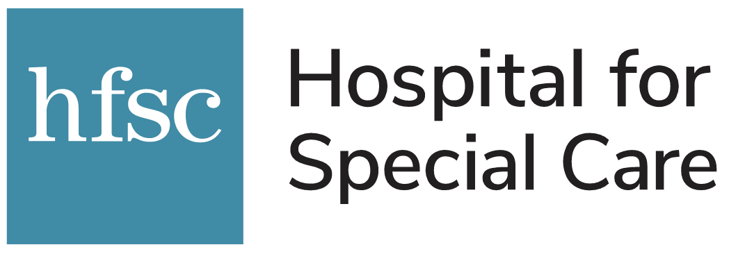 HFSC logo in blue next to the words “Hospital for Special Care”