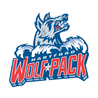 Hartford Wolf Pack logo with a snarling blue wolf head and red-and-blue team text
