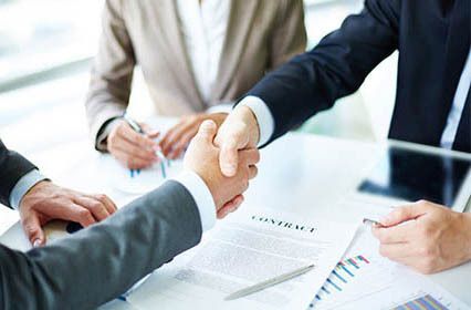 Business hand shake