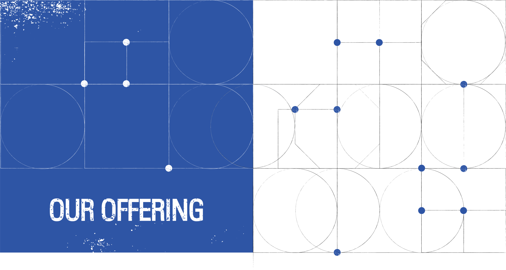 Network of connected lines representing impact opportunities