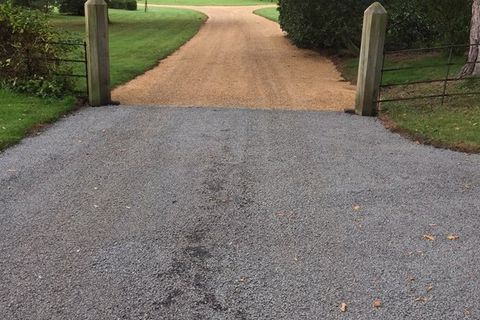 View of a Tar and chip surfacing 