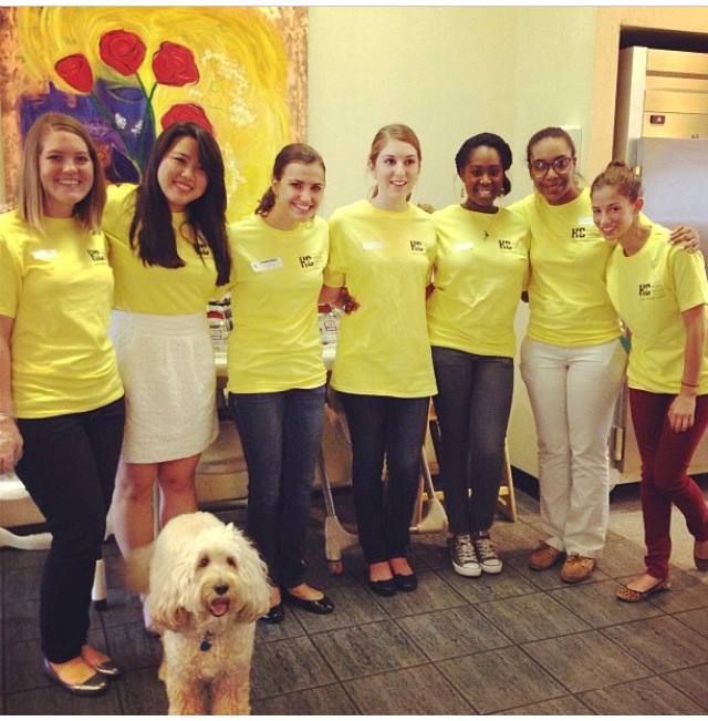 Internet Marketing Company Staff Members Dressed in yellow