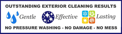 Image; gentle, effective, lasting, no pressure washing, no damage no mess