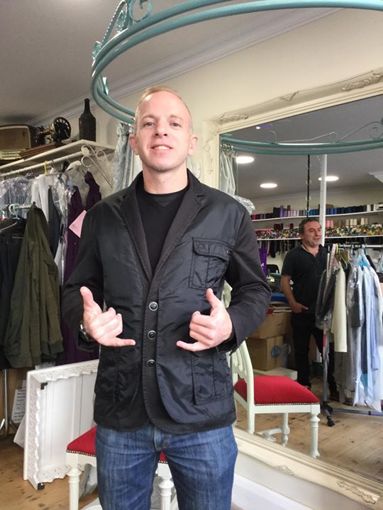 A happy customer! Major jacket alteration by Cut A Dash