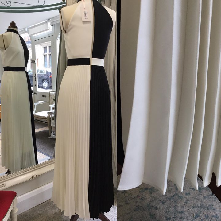 Pleated evening dress