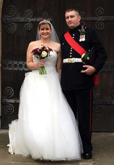 Military wedding outfit