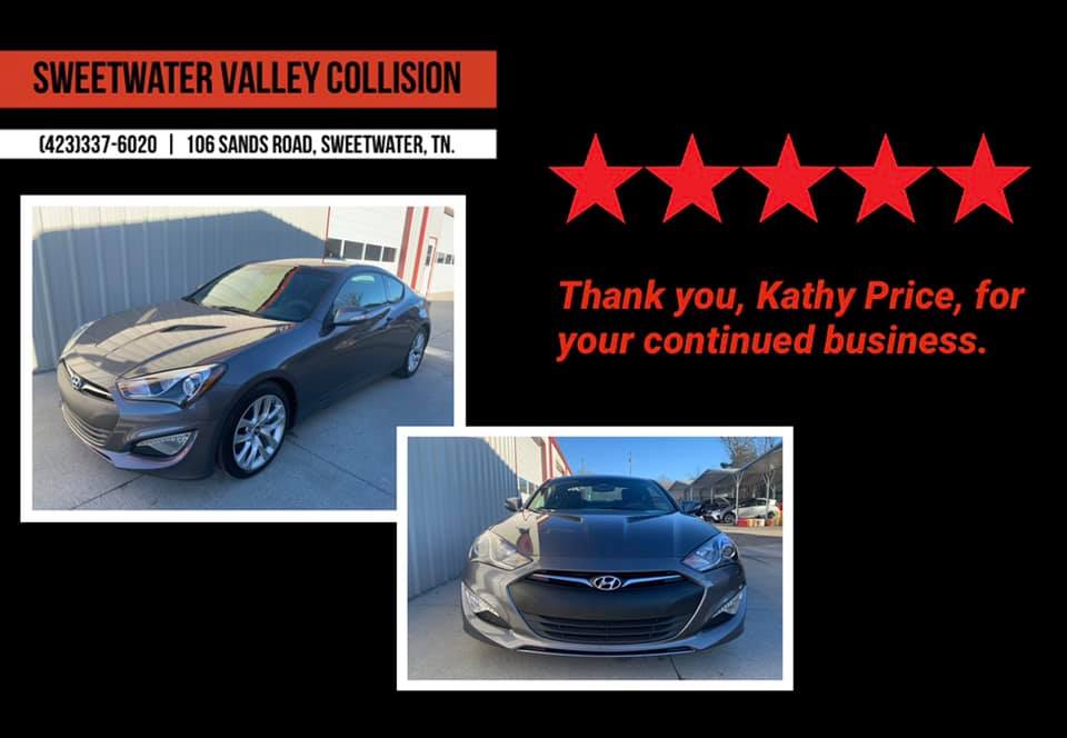 Kathy Price Review — Sweetwater, TN — Sweetwater Valley Collision