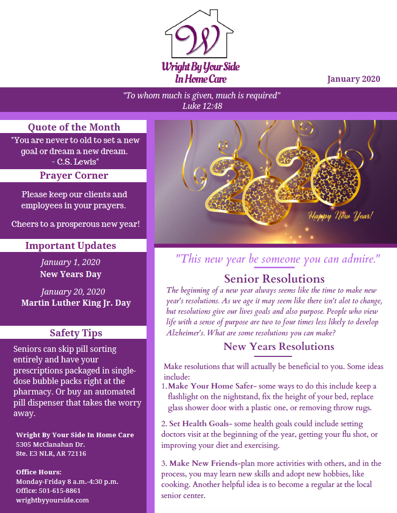 January 2019 Newsletter
