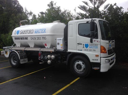 parked water truck