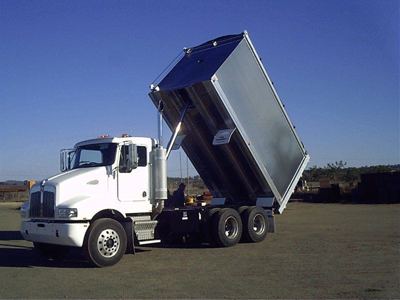 truck with lifted bed