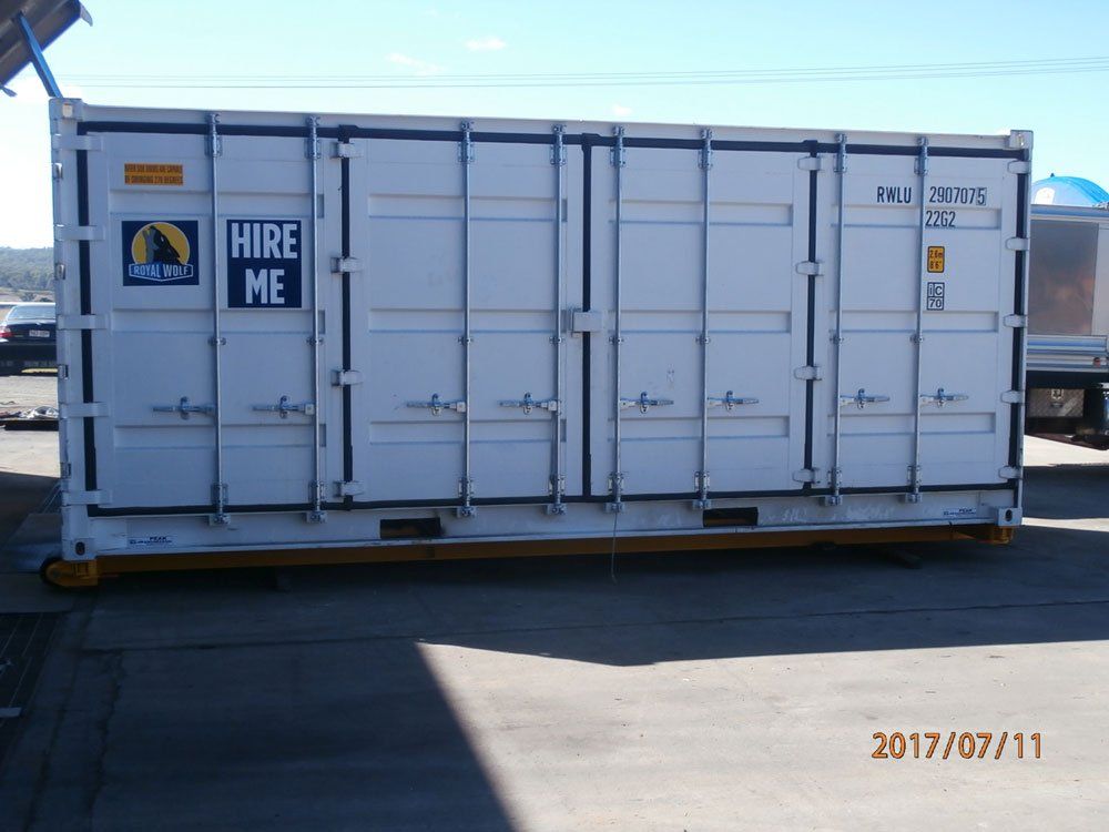 large metal storage container