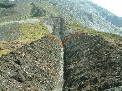 lavori di scavo per la costruzione di impianti sciistici