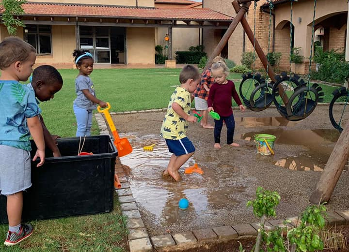 Kids engaging in play