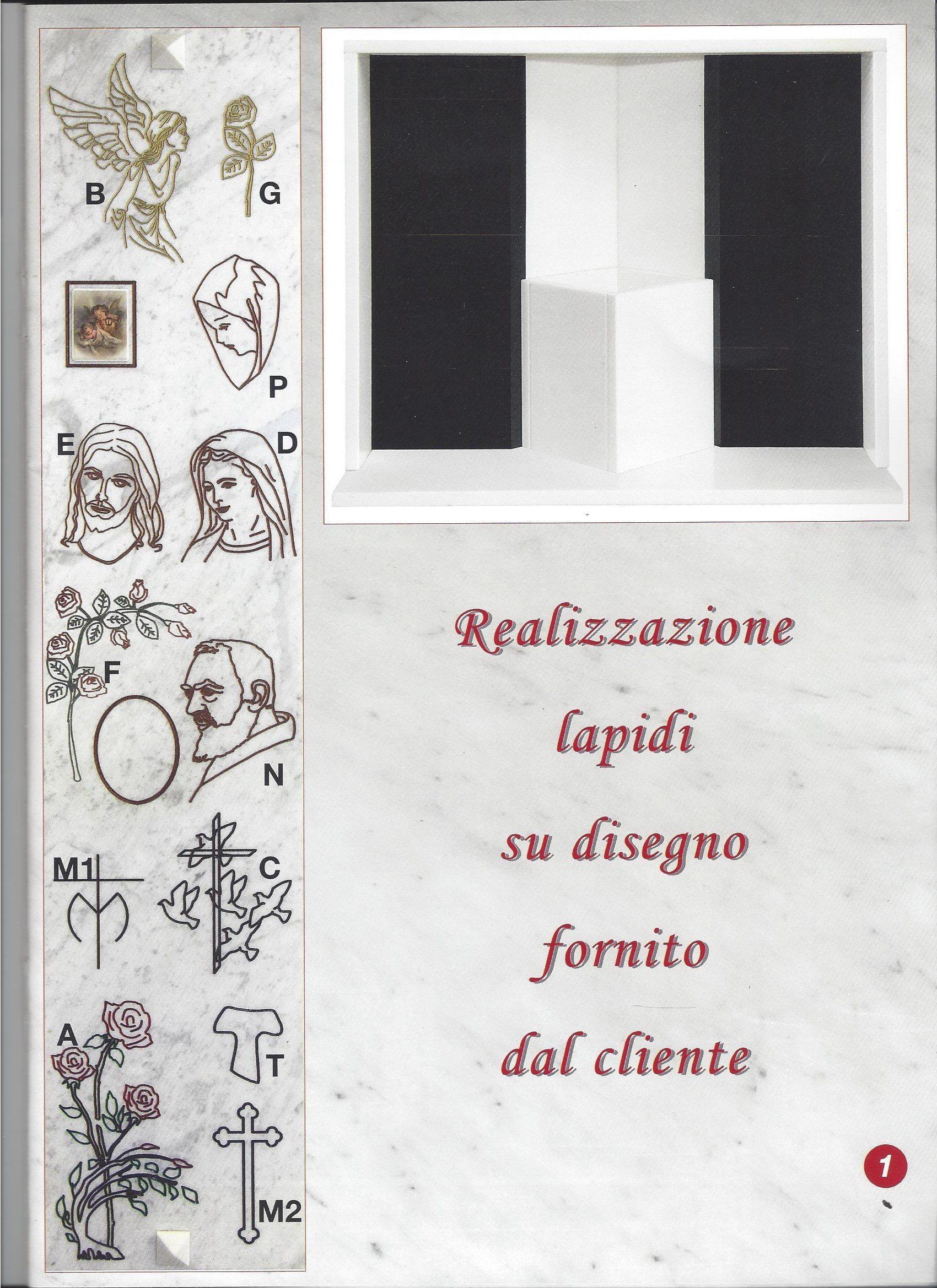 disegni per decorazioni lapidi