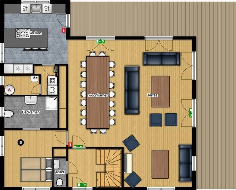 Plattegrond chalet