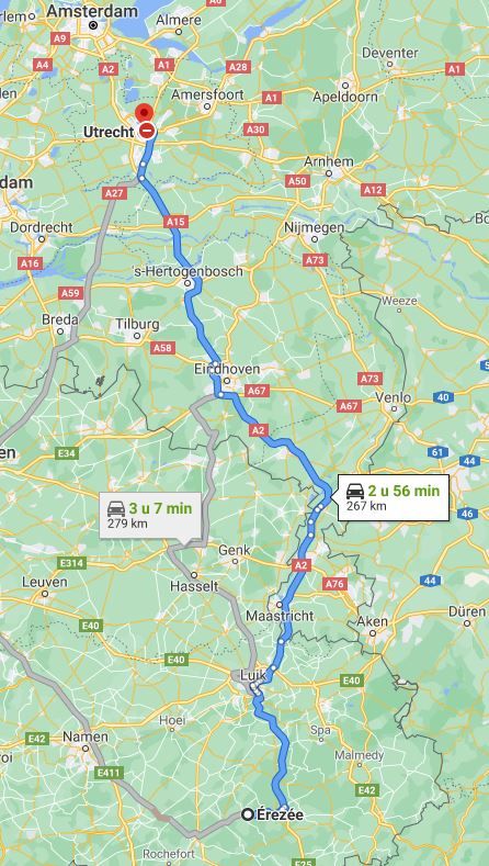 google maps kaartje om te zien waar de pipowagen ligt