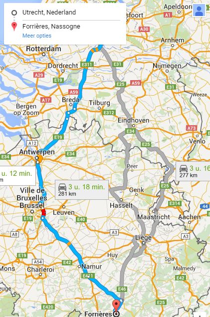 google maps kaartje om te zien waar de vakantiewoning met sauna ligt