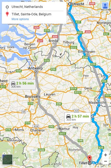google maps kaartje om te zien waar houffalize is gelegen