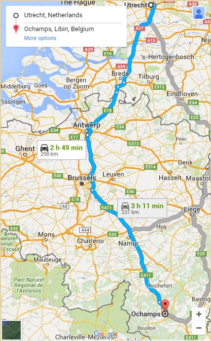 google maps kaartje om te zien waar de villa ligt