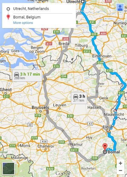google maps kaartje om te zien waar luxe vakantiehuis met sauna ligt